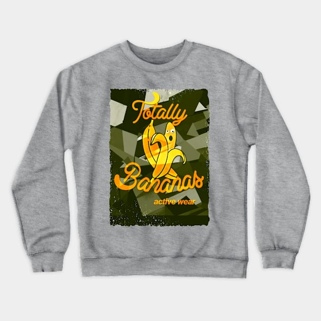 Totally Bananas Active Wear Art Crewneck Sweatshirt by AlondraHanley